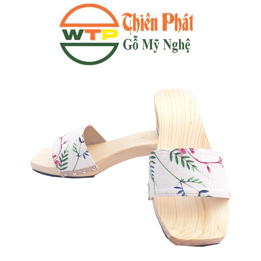 guốc gỗ thông cao 5cm cho nữ diện áo dài